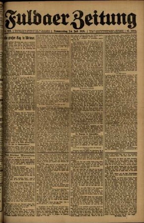 Ausgabe vom Donnerstag, den 24. Juli 1919.