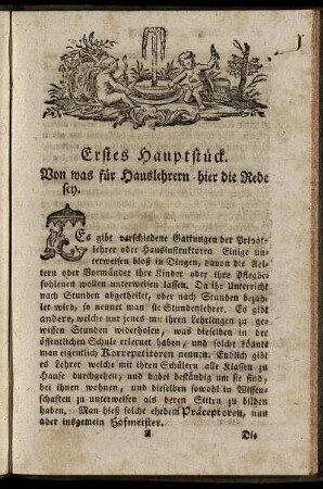 Erstes Hauptstück. - Siebentes Hauptstück.