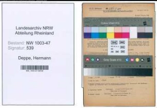 Entnazifizierung Hermann Deppe , geb. 08.08.1898 (Lehrer)