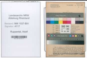 Entnazifizierung Adolf Ruppental , geb. 10.05.1898 (Angestellter)