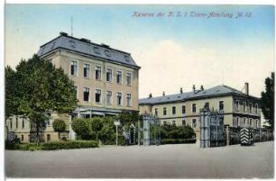 Dresden. Kaserne der Königlich Sächsischen 1. Train -Abteilung No. 12