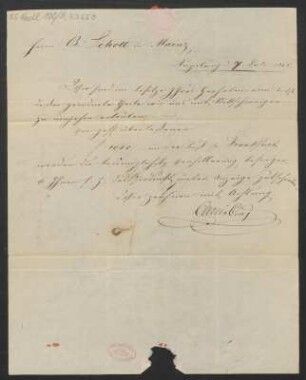 Brief an B. Schott's Söhne : 07.07.1825
