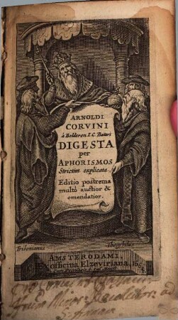 Arnoldi Corvini Digesta per Aphorismos strictim explicata