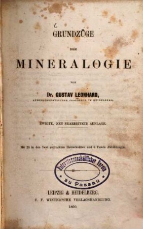 Grundzüge der Mineralogie