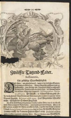 Zwöllfte Tugend-Feder ... Die gedültige Starckmühtigkeit