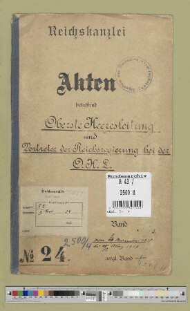 Oberste Heeresleitung und Vertreter der Reichsregierung bei der Obersten Heeresleitung