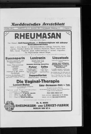 Nr. 43 1924 : Jahrgang 1924 Hamburg, den 21.Dezember 1924 Nummer 43