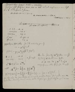 Beweis des Satzes [...]