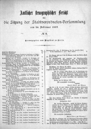 No. 8, 24. Februar 1887