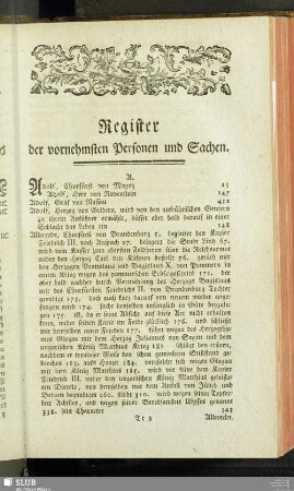 Register der vornehmsten Personen und Sachen