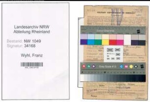 Entnazifizierung Franz Von Wyhl , geb. 17.02.1896 (Vertreter)