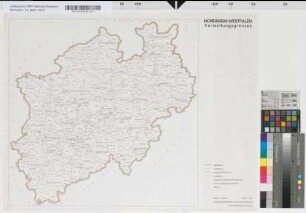 Nordrhein-Westfalen. Verwaltungsgrenzen. Stand 1.1.1973. Landesplanungsbehörde des Landes Nordrhein-Westfalen / Druck: Willy Größchen, Dortmund