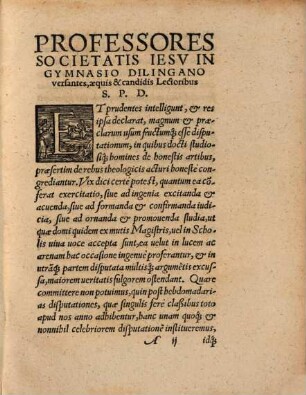 Assertiones Theologicae, (Qvae Simvl Vice Commentarii esse possunt in epistolam D. Iacobi verè apostolicam)