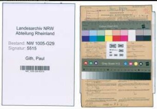 Entnazifizierung Paul Gith , geb. 20.05.1918 (Bahninspektor)