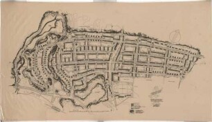 Gsaenger, Gustav; Eberswalde (Brandenburg); Projekt Gesamtentwicklungsplan, Stadtkrone, Vierjahresplan-Siedlung (Schule) - Gesamt- u. Aufbauplan