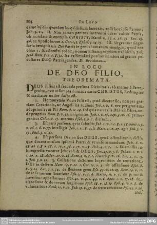 In Loco De Deo Filio