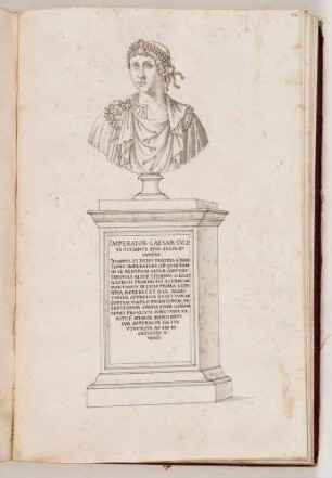 Bildnisbüste des römischen Kaisers Titianus, in: Series continuata omnium Imperatorum [...], Bd. 2, Bl. 76