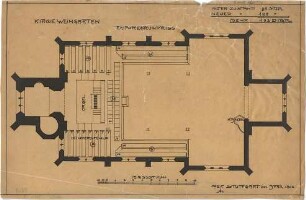 Dolmetsch, Heinrich; Weingarten ; Ev. Pfarrkirche, Restaurierung - Emporen (Grundriss)