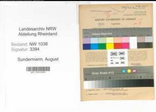 Entnazifizierung August Sundermann , geb. 24.10.1887 (Lokfuehrer)