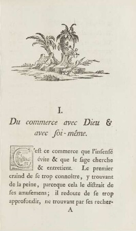 I. Du commerce avec Dieu & avec soi-même