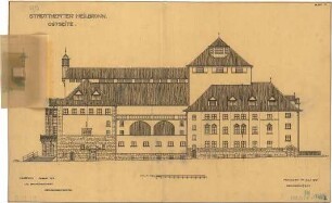 Fischer, Theodor; Heilbronn; Stadt-Theater - 1. Variante - Ostseite (Ansicht)