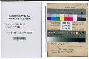 Entnazifizierung Karl Wilhelm Fleischer , geb. 16.12.1904 (Schlosser)