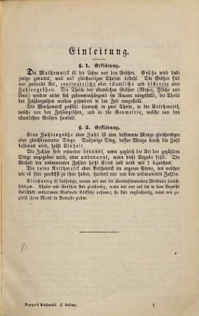 Die Arithmetik und Algebra für den Schul- und Selbst-Unterricht