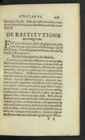 De Restitutione in integrum.
