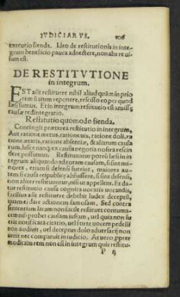 De Restitutione in integrum.