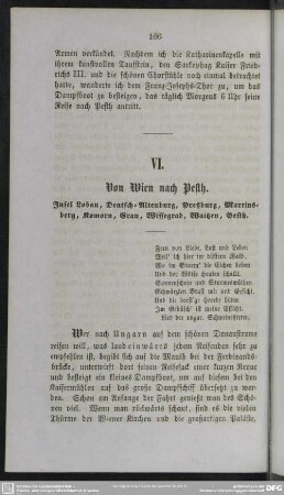 VI. Von Wien nach Pesth