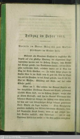 Feldzug im Jahre 1813