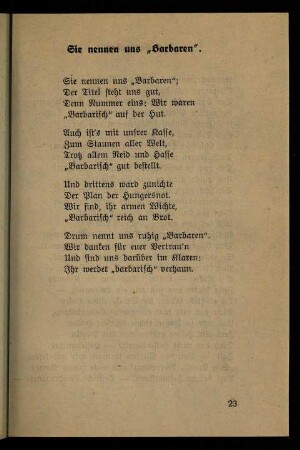 23, 9. Sie nennen uns "Barbaren"