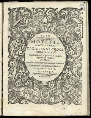 Giovanni Croce: Motetti a otto voci ...