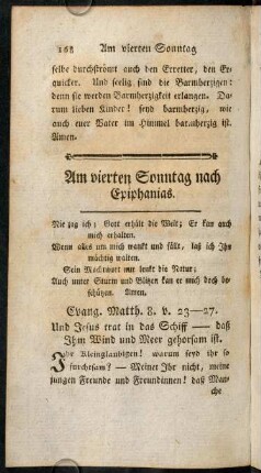 168-181, Am vierten Sonntag nach Epiphanias.