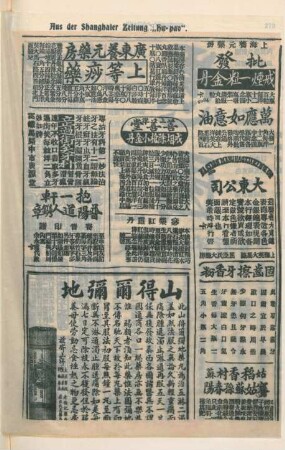 Aus der Shanghaier Zeitung "Hu-pao"