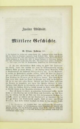 Zweiter Abschnitt. Mittlere Geschichte