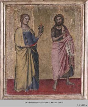 Polyptychon : Johannes der Täufer und Heilige