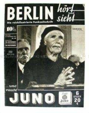 Illustrierte Programmzeitschrift für den Rundfunk "Berlin hört und sieht" u.a. mit einem Bildbericht zu den Feierlichkeiten anlässich der Schaffung des Kultursenats