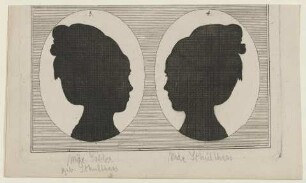 Bildnisse der Anna Tobler, geb. Schulthess und der Elisabeth Pfenninger, geb. Schulthess