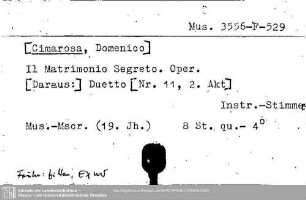 Cimarosa, Domenico, Il Matrimonio