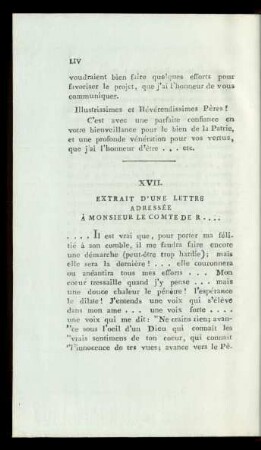 XVII. Extrait D'Une Lettre Adressée À Monsieur Le Comte De R ...