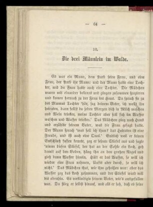 10. Die drei Männlein im Walde