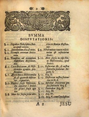 Diss. philos. inaug. de misericordia, cuius praestantiam et dignitatem a contemtu Stoicorum ...