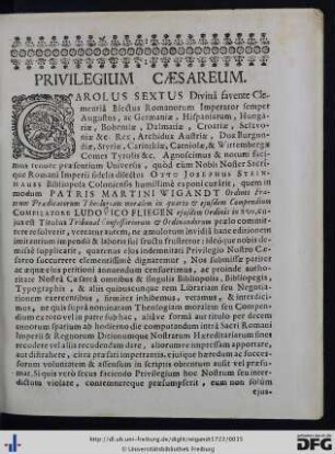 Privilegium Caesareum; Approbationes; Censura Ordinarii.
