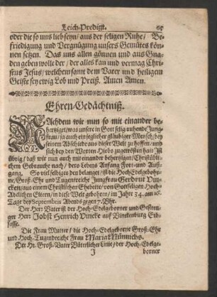 Ehren-Gedächtniß.