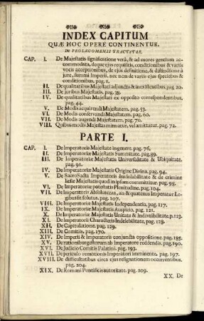 Index Capitum Quæ Hoc Opere Continentur.