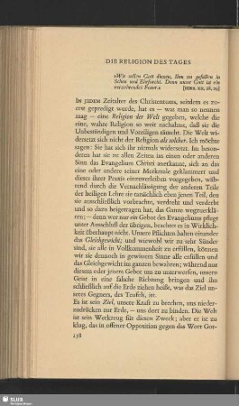 Die Religion des Tages