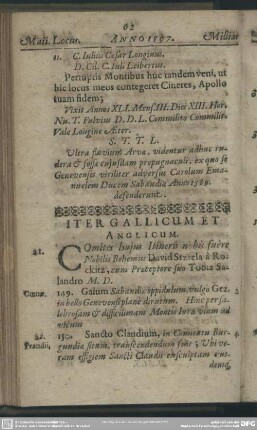Iter Gallicum Et Anglicum