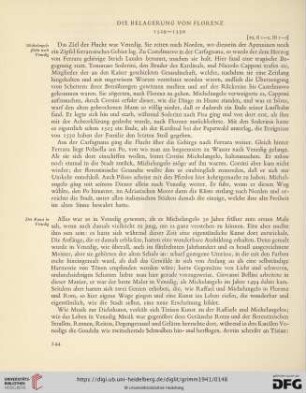 Die Belagerung von Florenz. 1529-1530