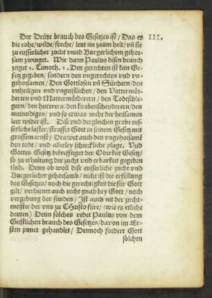 III. Der Dritte brauch des Gesetzes ...
